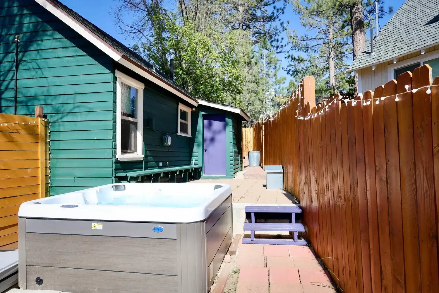 Backyard and Jacuzzi